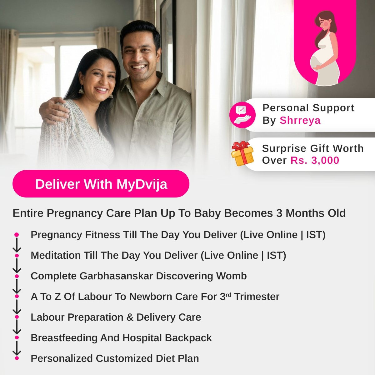 Deliver with Mydvija - course image (1) Deliver With Mydvija ( Complete 2nd, 3rd & 4th trimester care) - Image 1